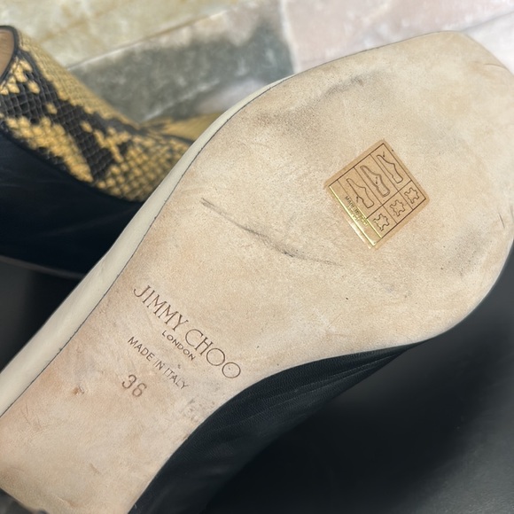 JIMMY CHOO Marcel 85mm Snake-effect Leather Mules - Picture 14 of 17